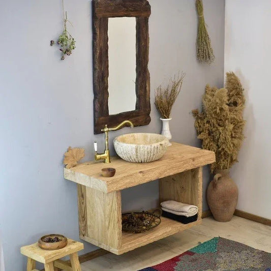 RusticBathroomLiveEdgeVanitiesFarmhouseWoodSlabVanityReclaimedWood1 -