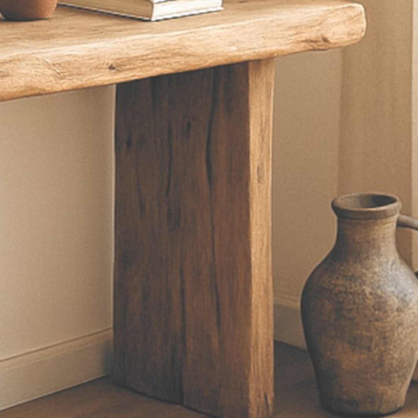 Rustic Wooden Console Table, Reclaimed Solid Wood
