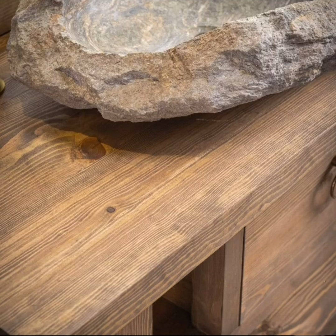 Wood Bathroom Vanity, Rustic Solid Wood Bathroom Vanities