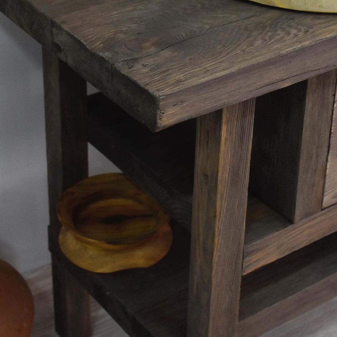 Wood Bathroom Vanity with Storage, Rustic Solid Wood Bathroom Vanities