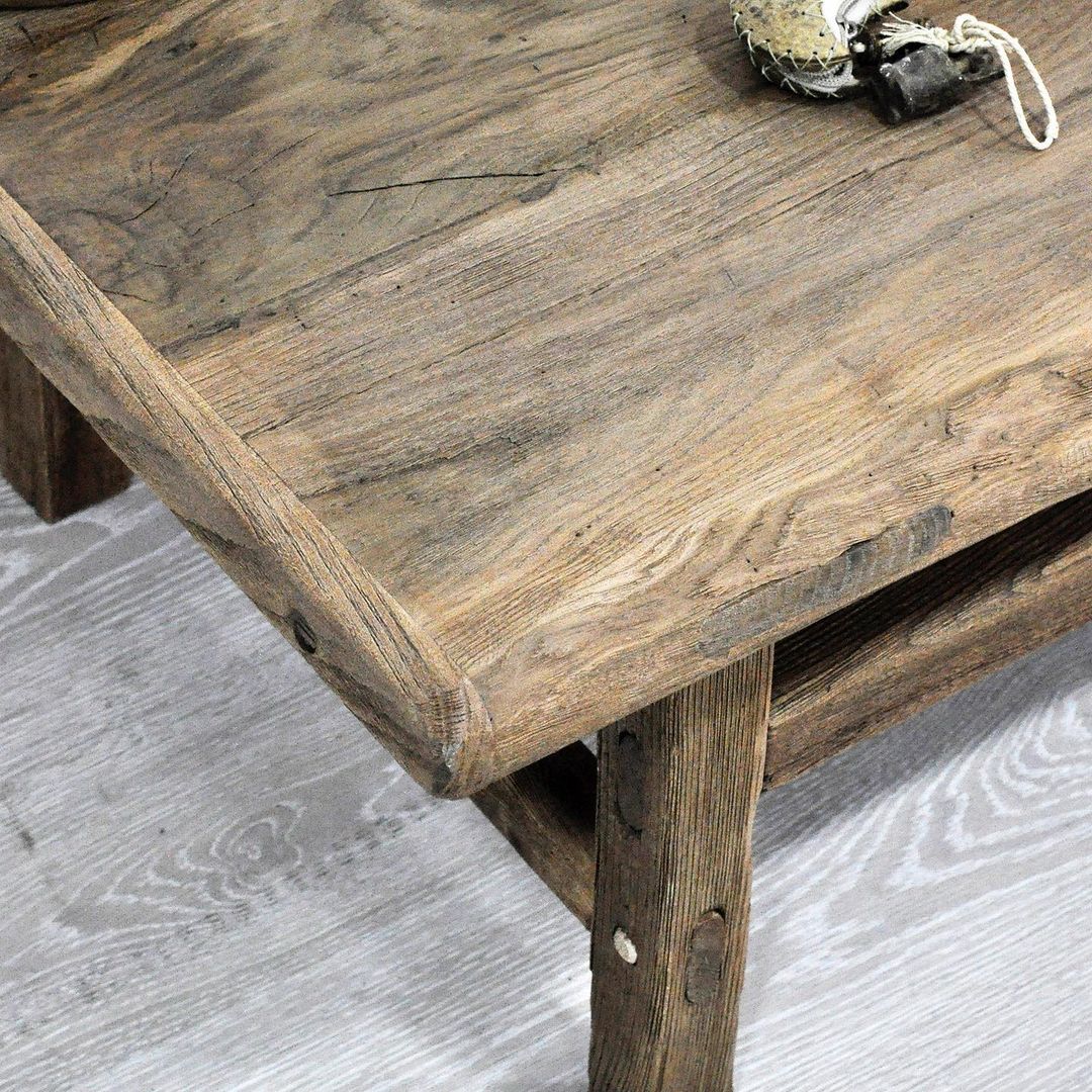 Natural Wood Coffee Table, Wooden Coffee Tables, Rustic Dark Wood Coffee Table