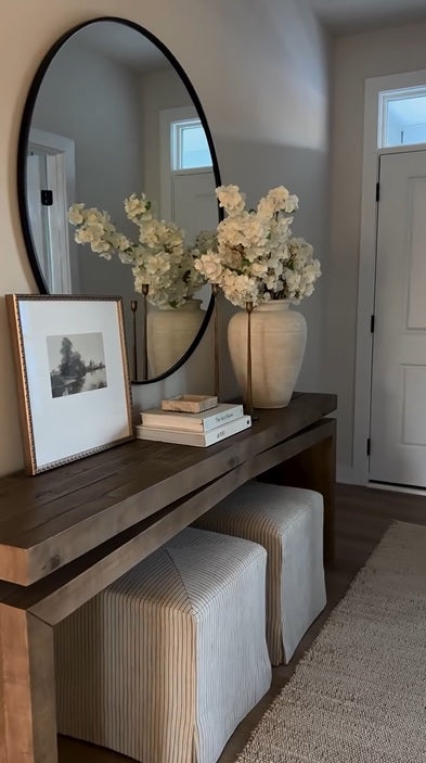 Rustic Wooden Console Table, Double Top, Reclaimed Solid Wood, Dresser Wood Table