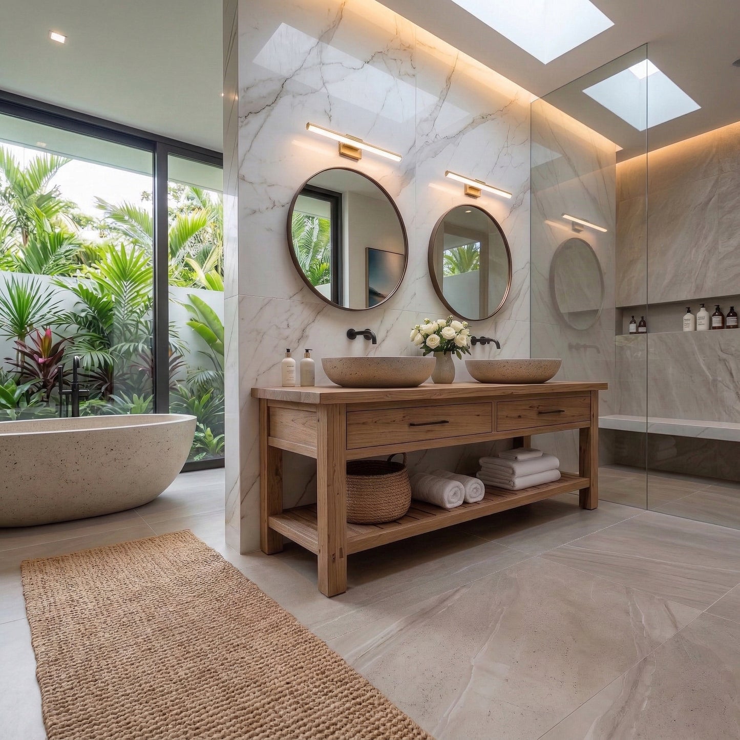 Wood Bathroom Vanity with 2 Drawers, Rustic Solid Wood Bathroom Vanities, Reclaimed Wood Double Single Sink
