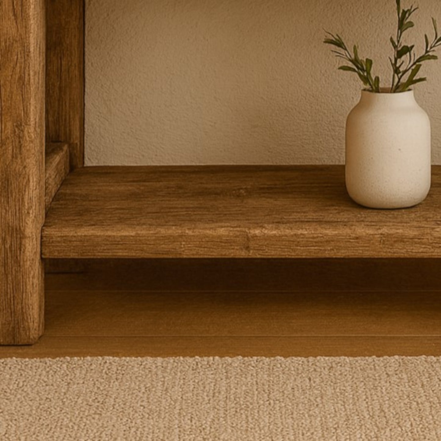 Rustic Wood Console Table With Drawers, Hallway Console Table, Solid Wood