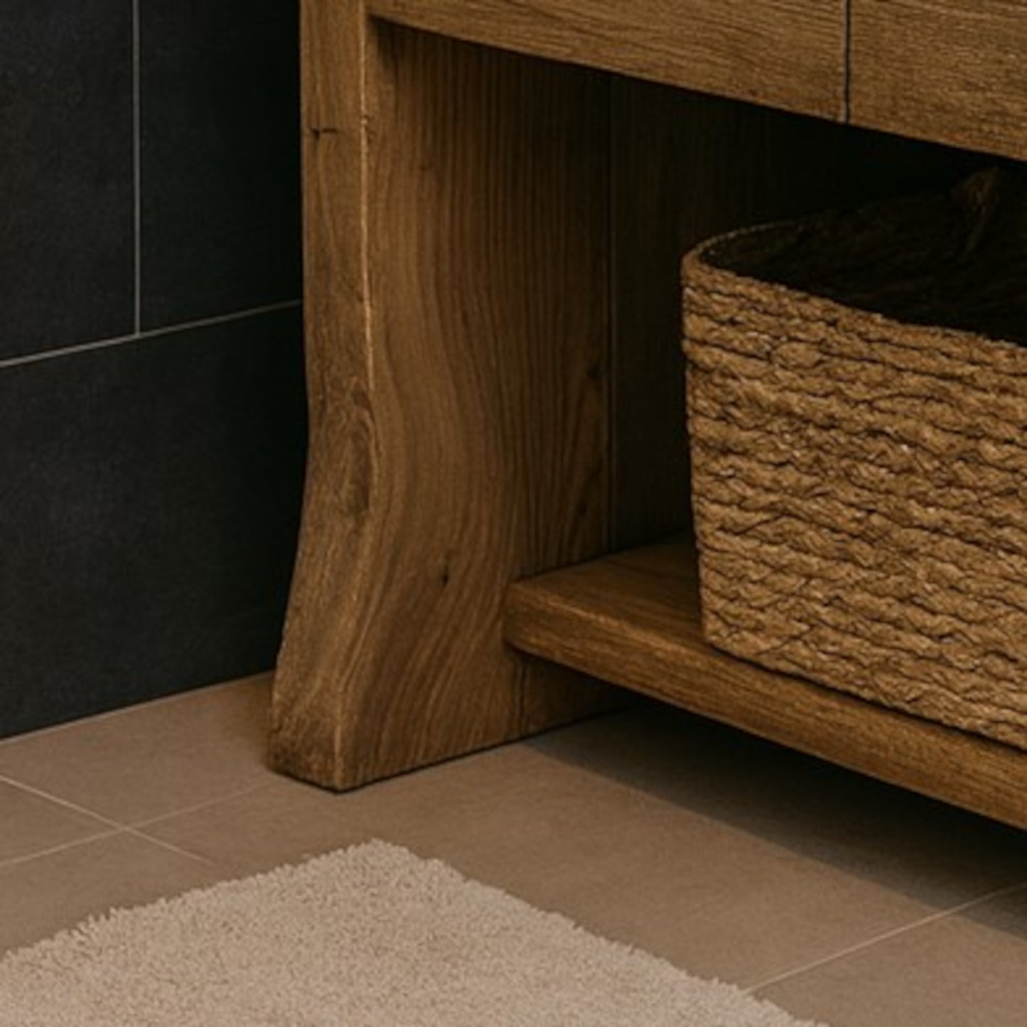 Rustic Wooden Bathroom Vanity With Drawers, Reclaimed Solid Wood, Farmhouse Style