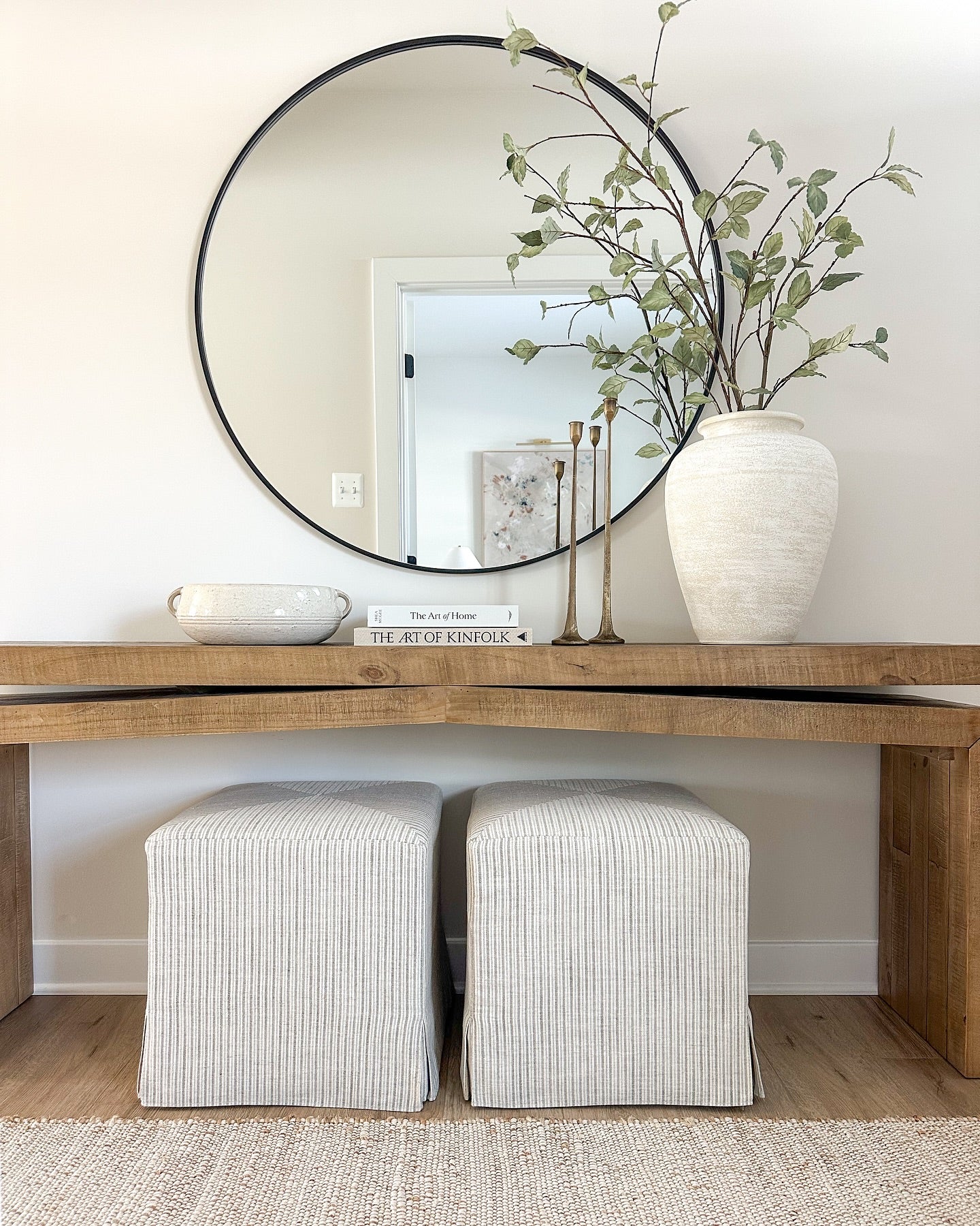 Rustic Wooden Console Table, Double Top, Reclaimed Solid Wood, Dresser Wood Table