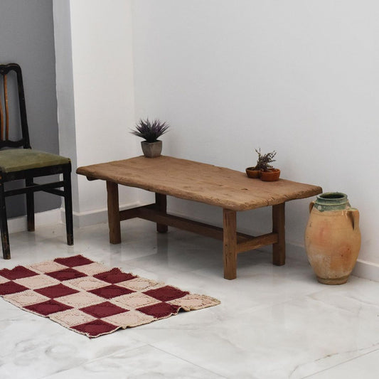 Rustic Wooden Coffee Table for Living Room, Farmhouse Reclaimed Barnwood Table