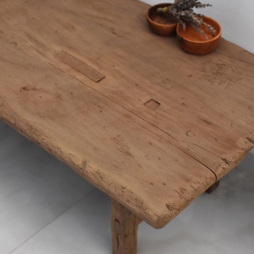 Rustic Wooden Coffee Table for Living Room, Farmhouse Reclaimed Barnwood Table
