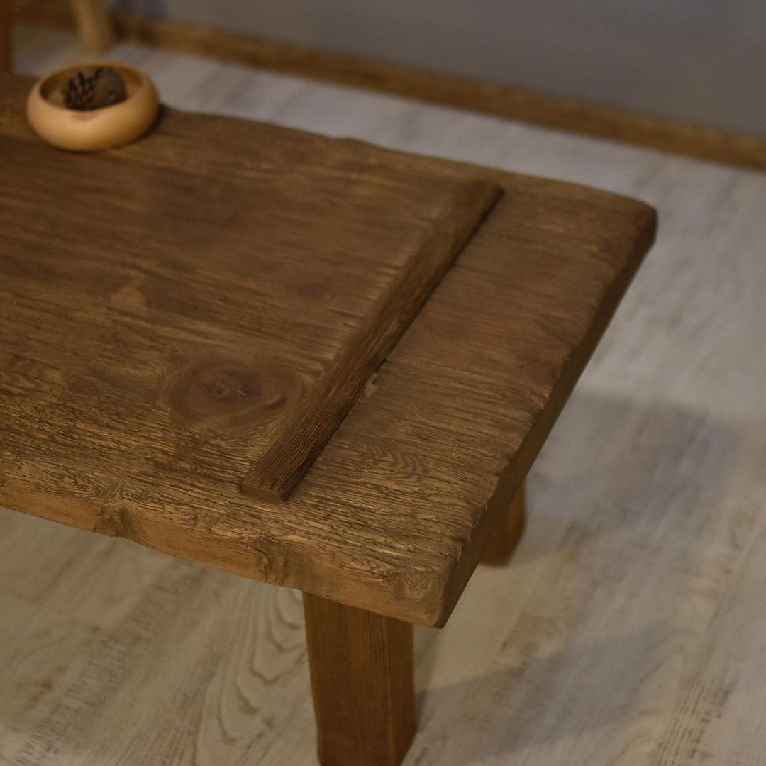 Wood Coffee Table, Rustic Coffee Table, Rectangle Dark Wood Coffee Table