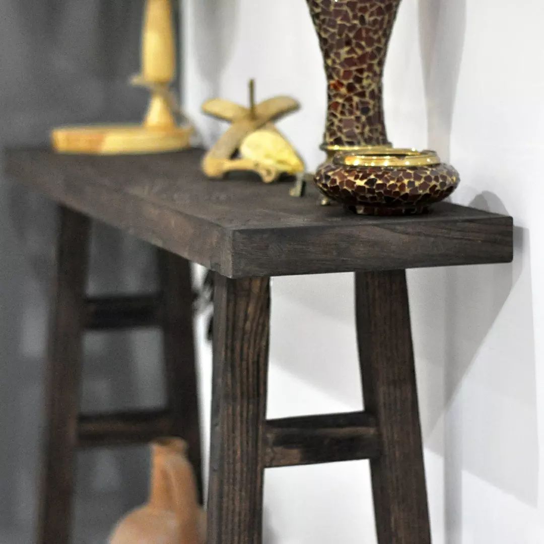 Narrow Console Table, Unique Rustic Reclaimed Solid Wood, Custom Farmhouse Hallway Sofa Entrway Wooden Solid Foyer Dresser Entry Table