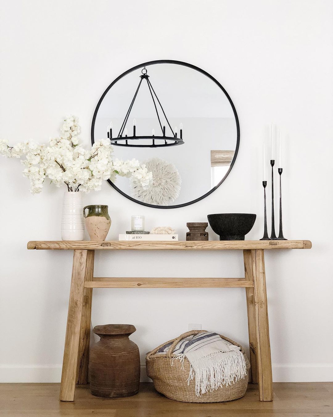 Farmhouse Console Table, Unique Rustic Reclaimed Wood, Custom Farmhouse Hallway Sofa Entry Entrway Wooden Solid Foyer Dresser Entry Table