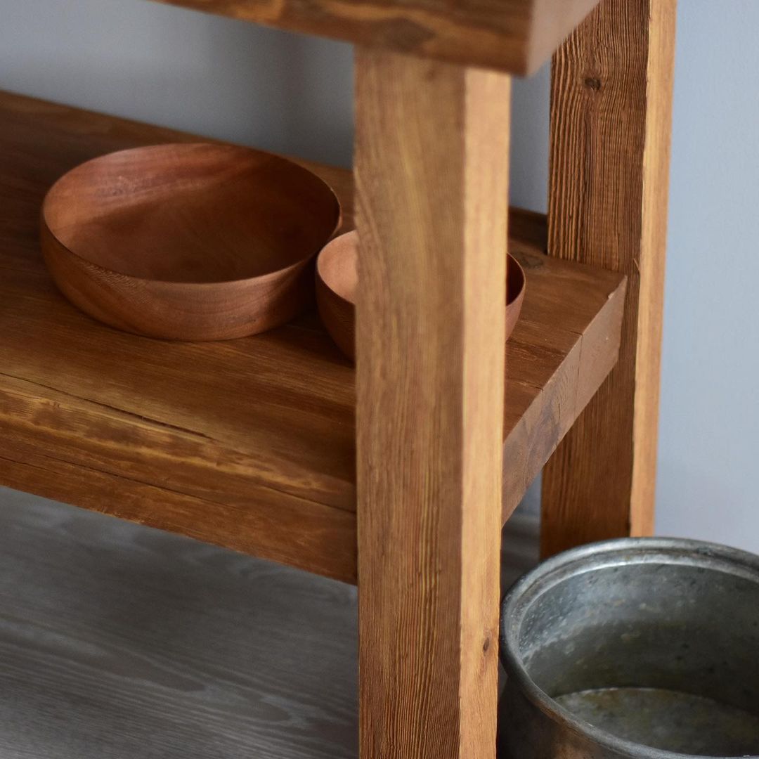 Handmade Rustic Bathroom Vanity, Reclaimed Wood Solid Bathroom Vanity, Handcrafted Live Edge