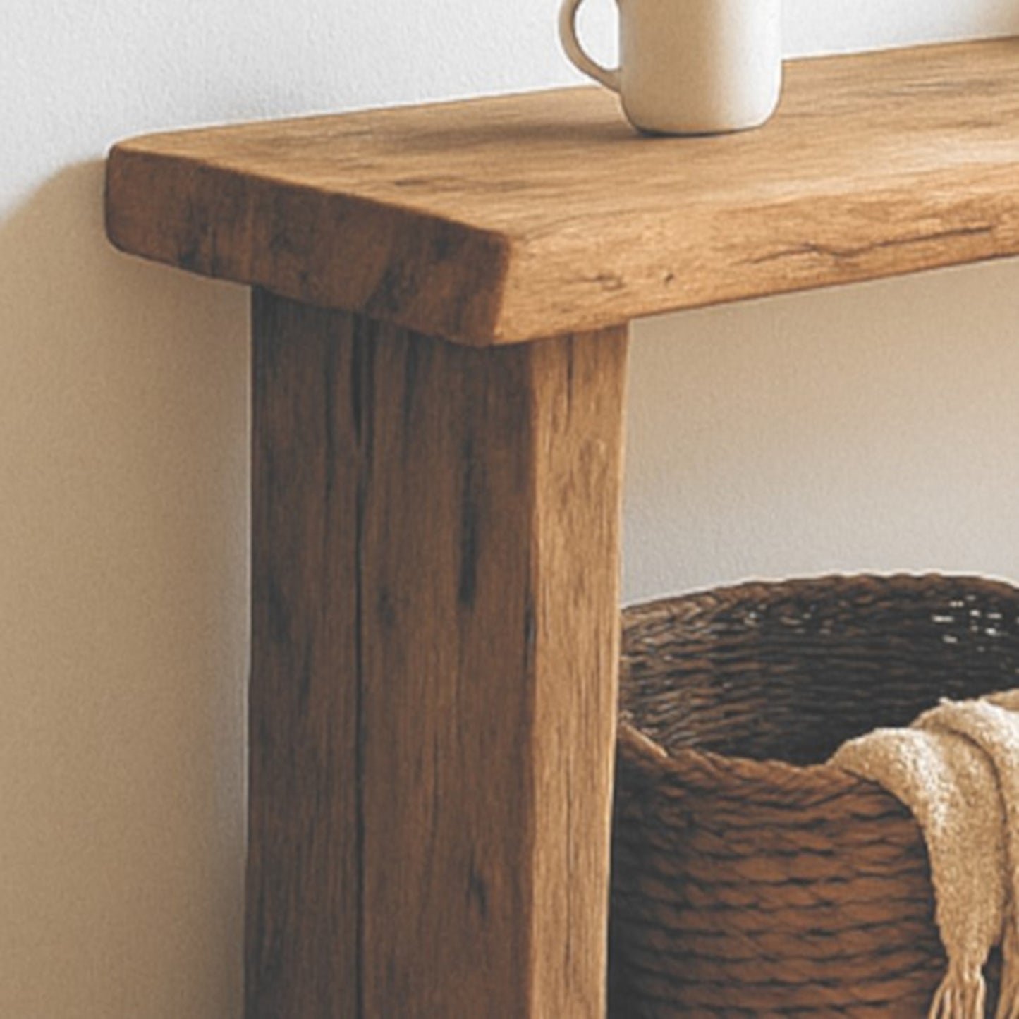 Rustic Wooden Console Table, Rustic Reclaimed Solid Wood, Hallway Entrway Foyer Dresser Entry Table
