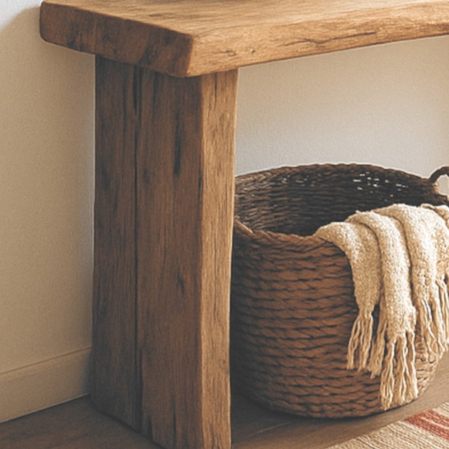 Rustic Wooden Console Table, Rustic Reclaimed Solid Wood, Hallway Entrway Foyer Dresser Entry Table