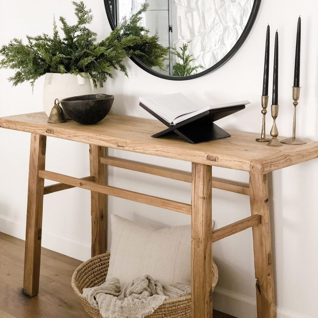 Farmhouse Console Table, Unique Rustic Reclaimed Wood, Custom Farmhouse Hallway Sofa Entry Entrway Wooden Solid Foyer Dresser Entry Table