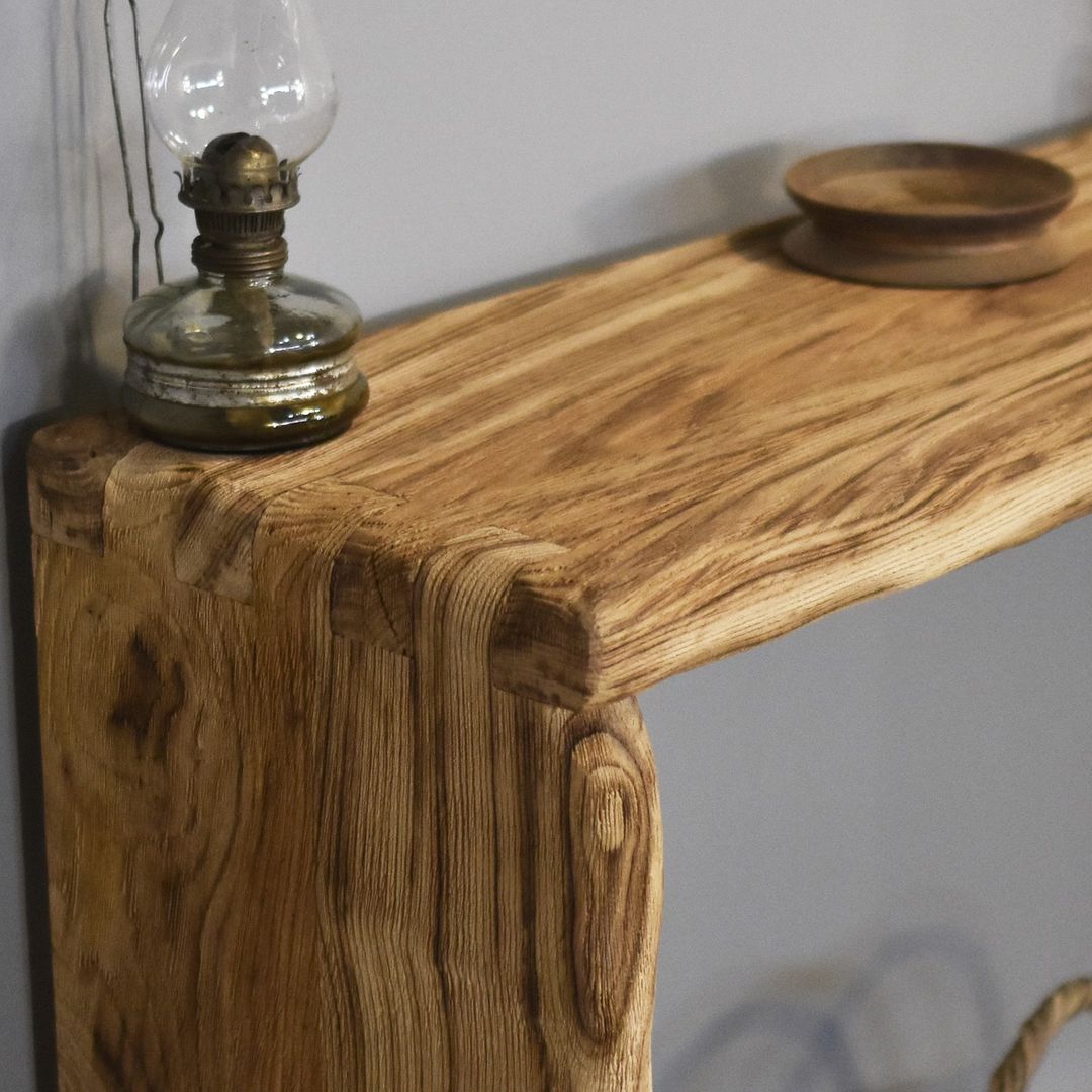 Burl Wood Console Table, Rustic Reclaimed Solid Wood, Custom Farmhouse Hallway Sofa Entrway Wooden Solid Foyer Dresser Entry Table