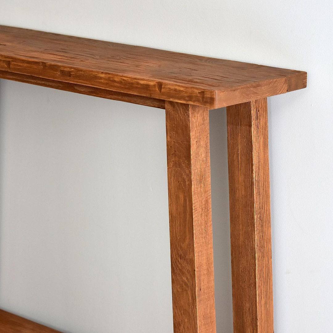 Narrow Console Table, Outdoor Console Table, Reclaimed Solid Wood, Custom Farmhouse Hallway Sofa Entrway Wooden Solid Foyer Table