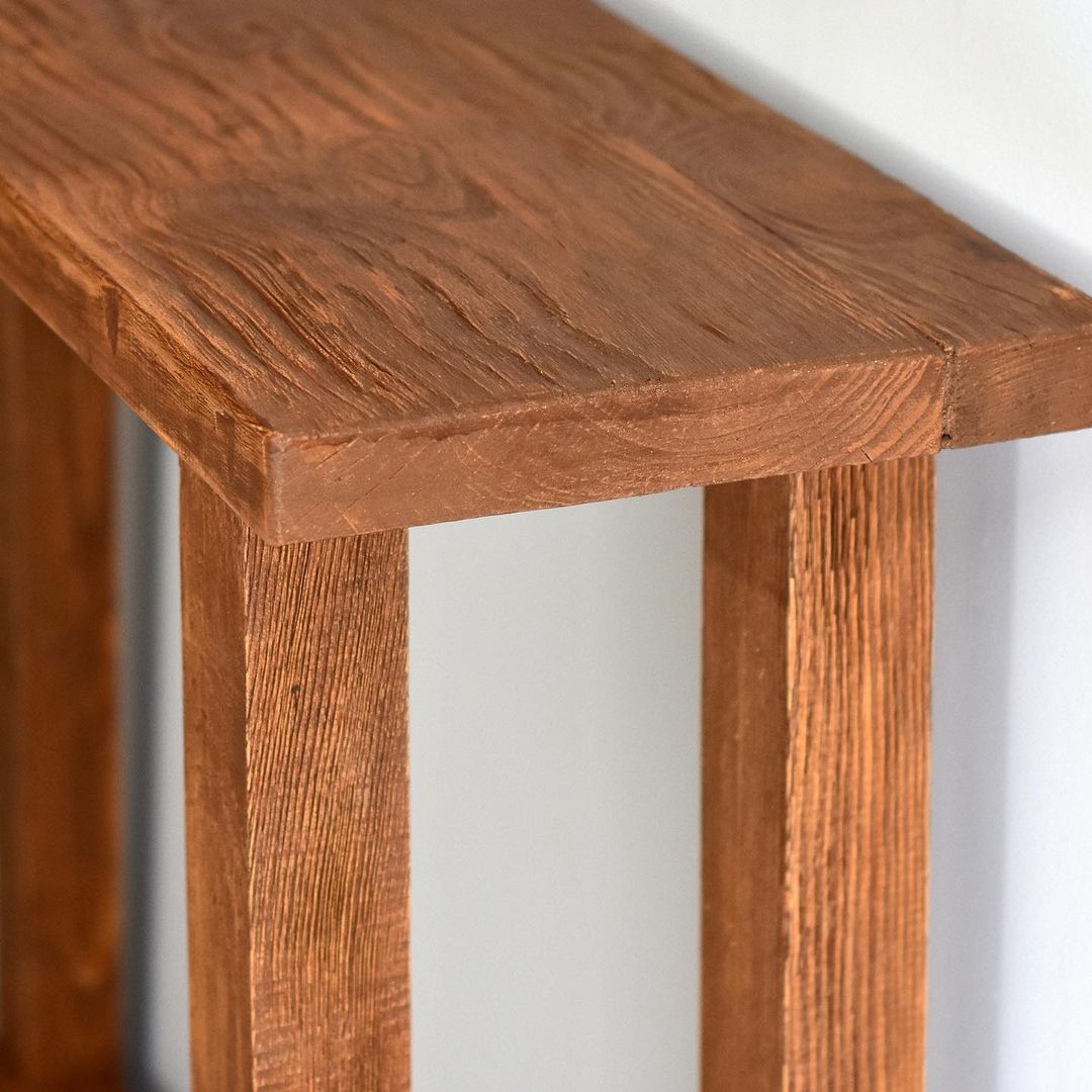 Narrow Console Table, Outdoor Console Table, Reclaimed Solid Wood, Custom Farmhouse Hallway Sofa Entrway Wooden Solid Foyer Table