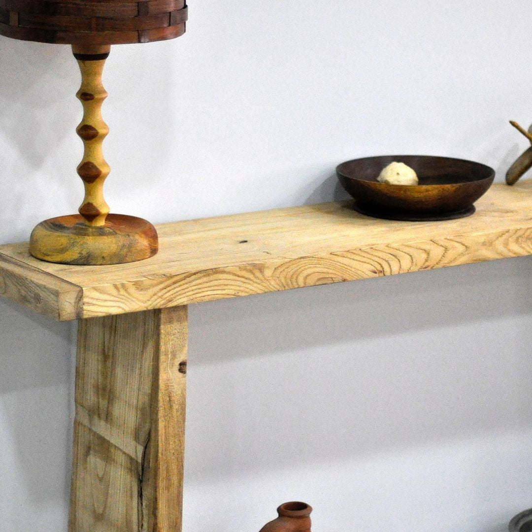 Wood Console Table, Unique Rustic Reclaimed Solid Wood, Custom Farmhouse Hallway Sofa Entrway Wooden Solid Foyer Dresser Entry Table