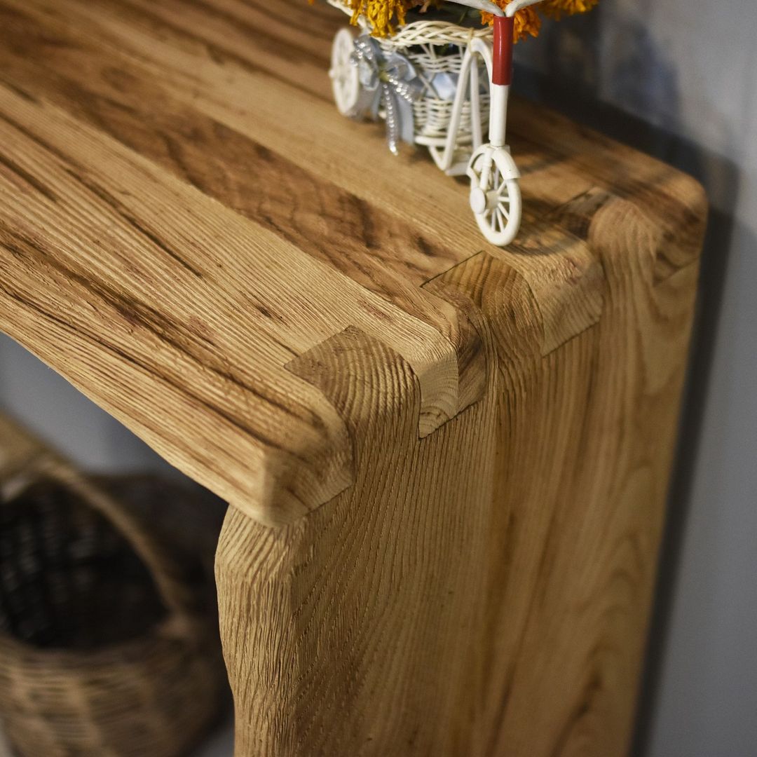 Burl Wood Console Table, Rustic Reclaimed Solid Wood, Custom Farmhouse Hallway Sofa Entrway Wooden Solid Foyer Dresser Entry Table