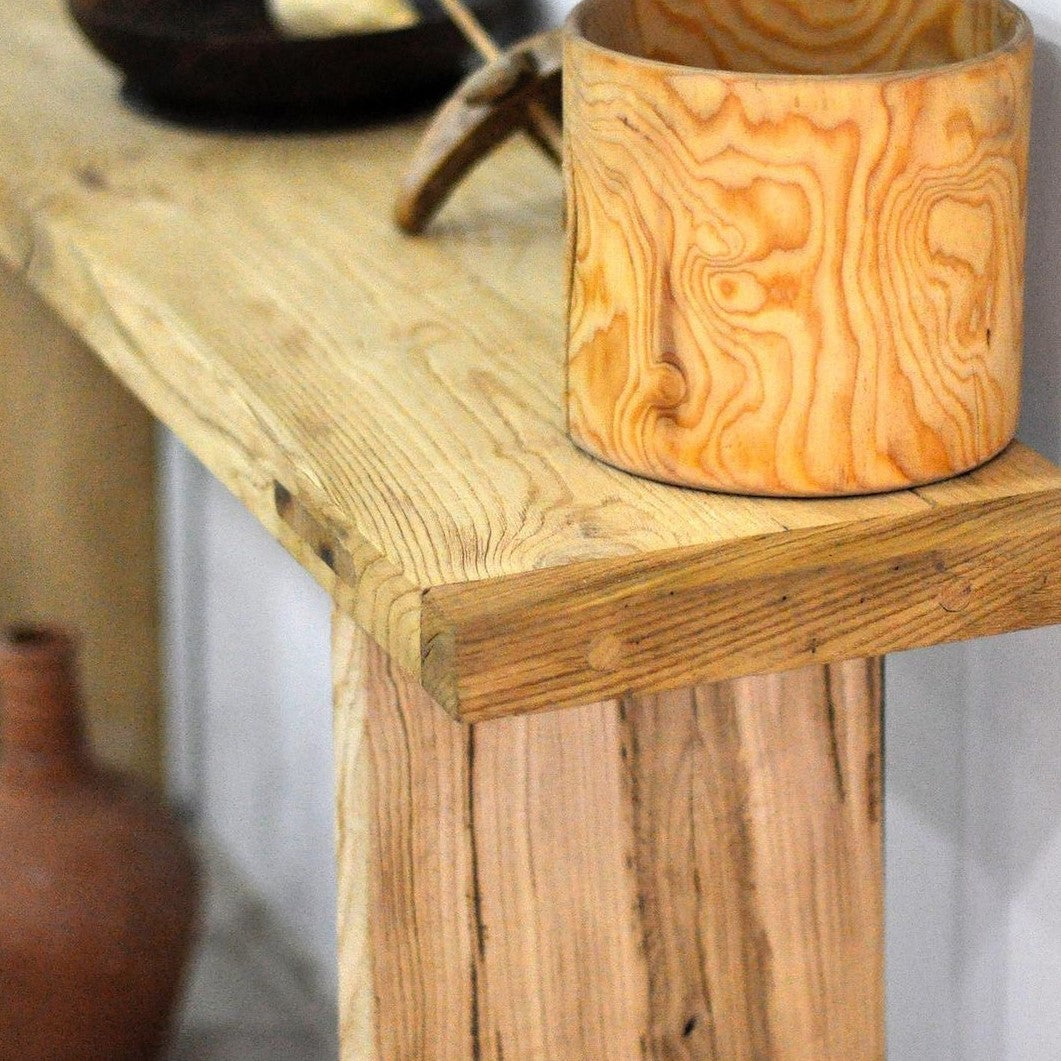 Wood Console Table, Unique Rustic Reclaimed Solid Wood, Custom Farmhouse Hallway Sofa Entrway Wooden Solid Foyer Dresser Entry Table