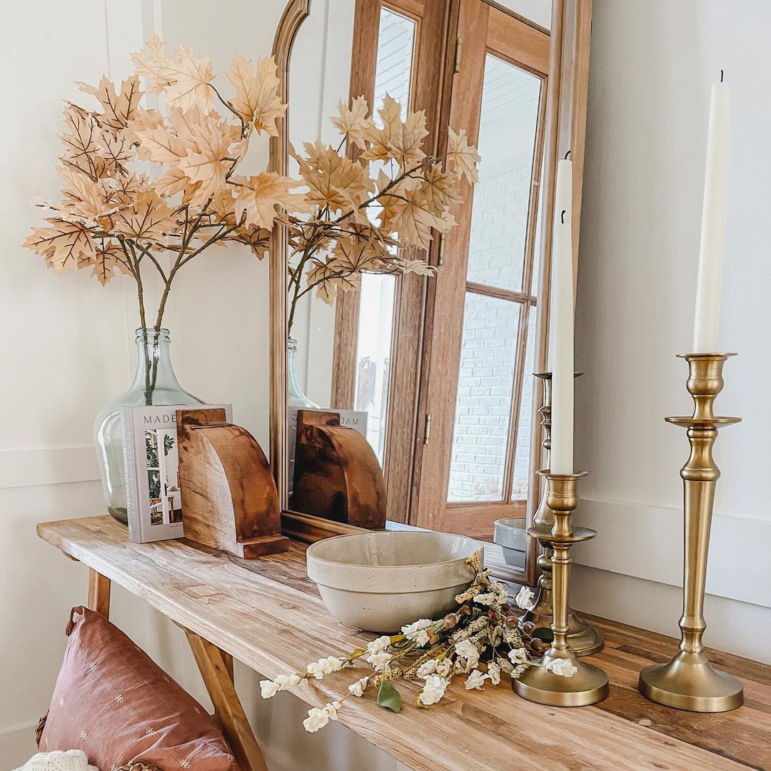 Long Wooden Console Table, Farmhouse Hallway Side Sofa Tall Table, Reclaimed Wood Dresser for Living Room