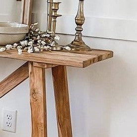 Long Wooden Console Table, Farmhouse Hallway Side Sofa Tall Table, Reclaimed Wood Dresser for Living Room