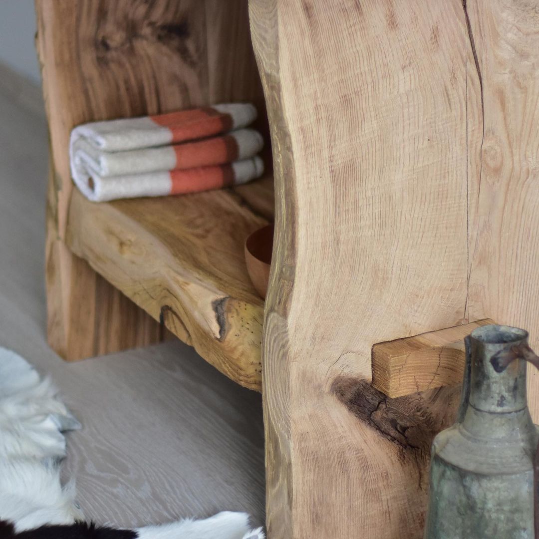 Rustic Wood Bathroom Vanity, Natural Wood Bathroom Vanity, Small Bathroom Vanity