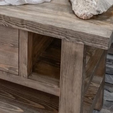 Wood Bathroom Vanity, Rustic Solid Wood Bathroom Vanities, Single Sink Vanity