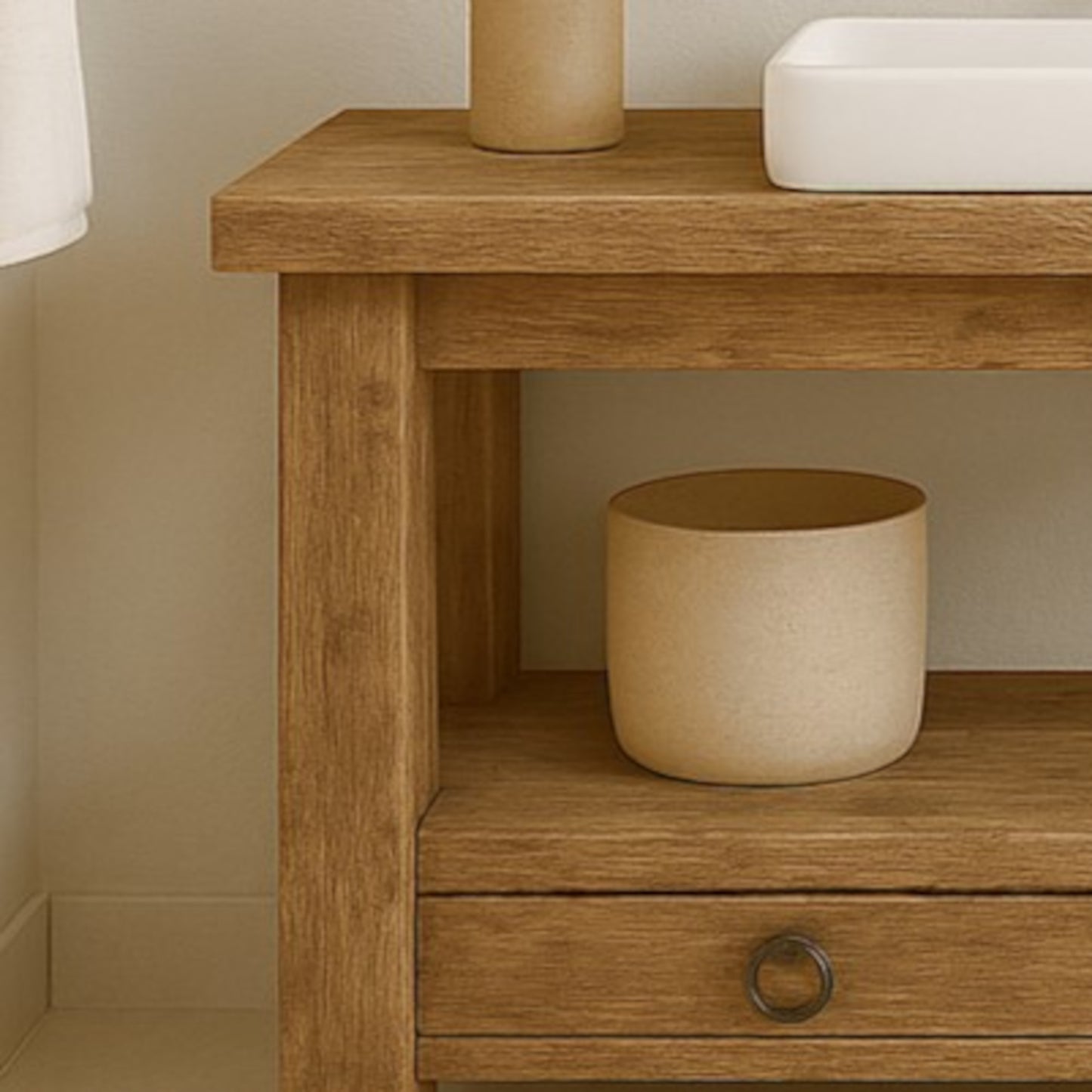 Wood Bathroom Vanity with Drawers, Rustic Solid Wood Bathroom Vanities, Reclaimed Wood