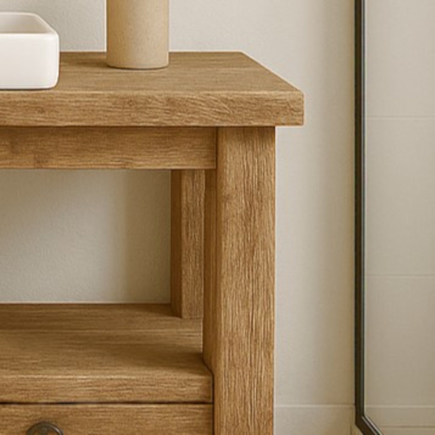 Wood Bathroom Vanity with Drawers, Rustic Solid Wood Bathroom Vanities, Reclaimed Wood