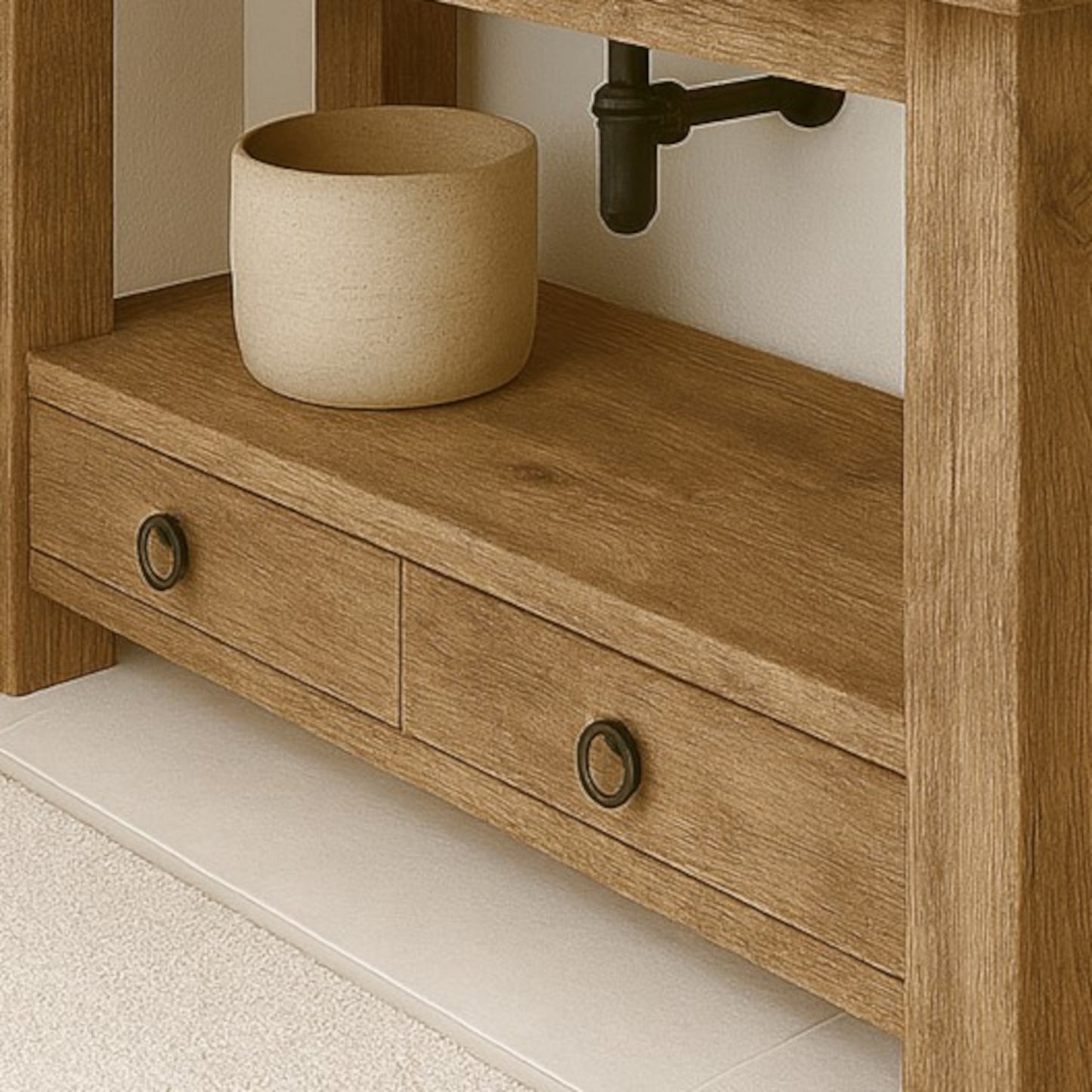 Wood Bathroom Vanity with Drawers, Rustic Solid Wood Bathroom Vanities, Reclaimed Wood