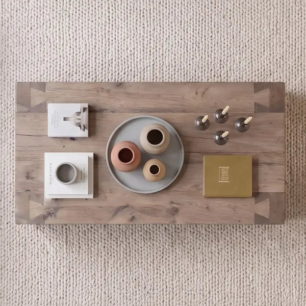 Chunky Rustic Solid Wood Plank Coffee Table