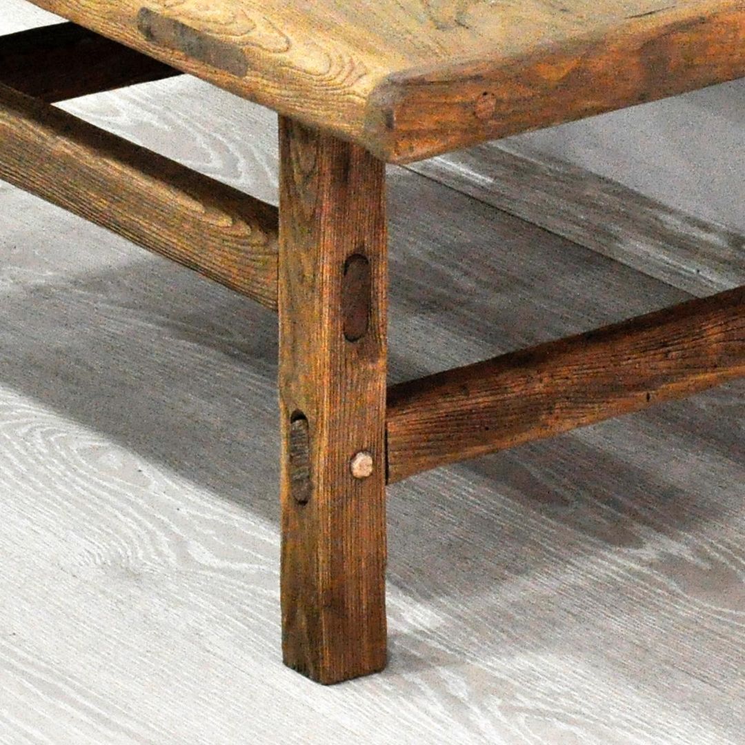 Natural Wood Coffee Table, Wooden Coffee Tables, Rustic Dark Wood Coffee Table