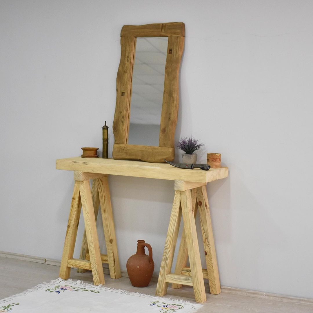 Solid Wood Console Table, Reclaimed Wooden Table, Custom Sofa Entry Entrway Foyer Dresser Table