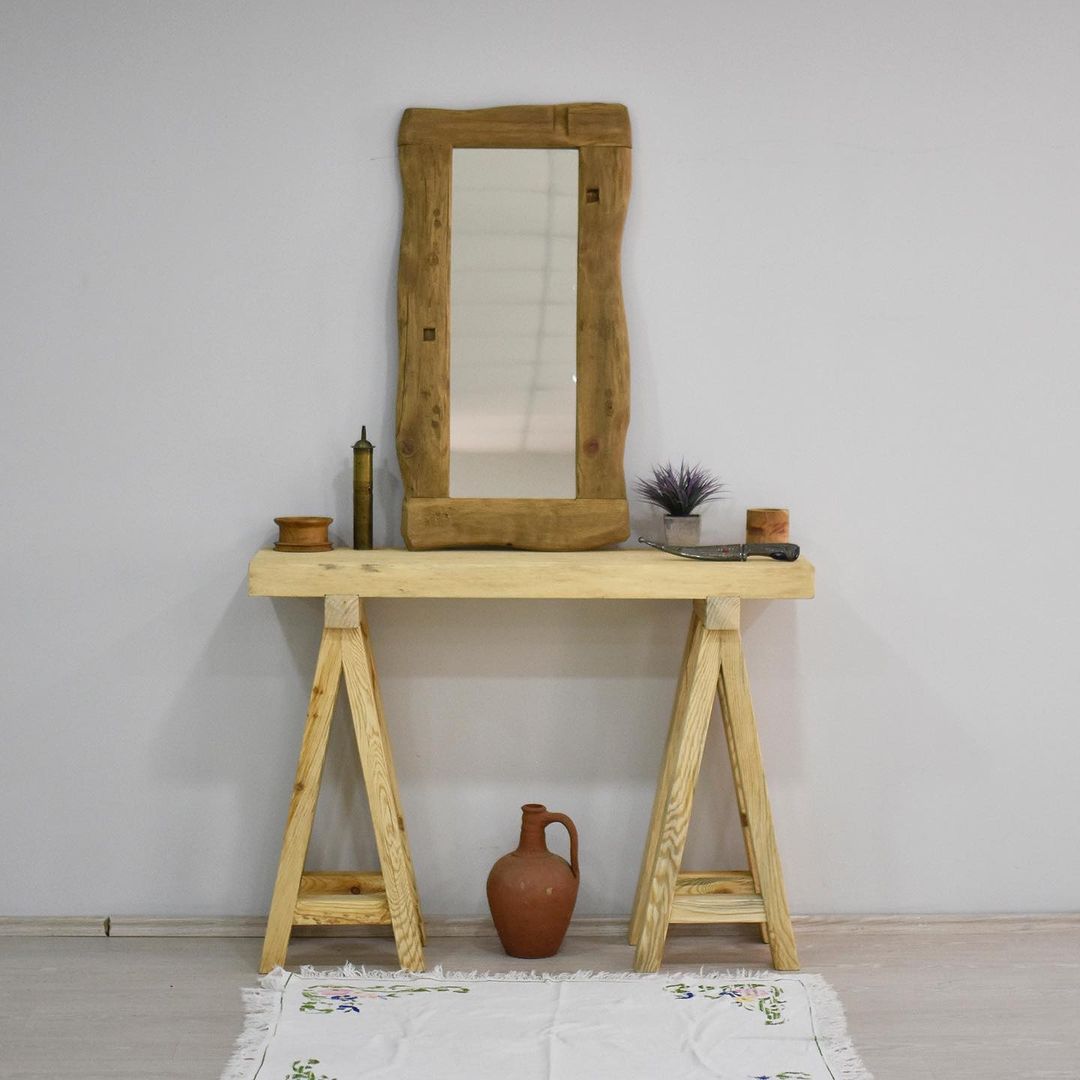 Solid Wood Console Table, Reclaimed Wooden Table, Custom Sofa Entry Entrway Foyer Dresser Table