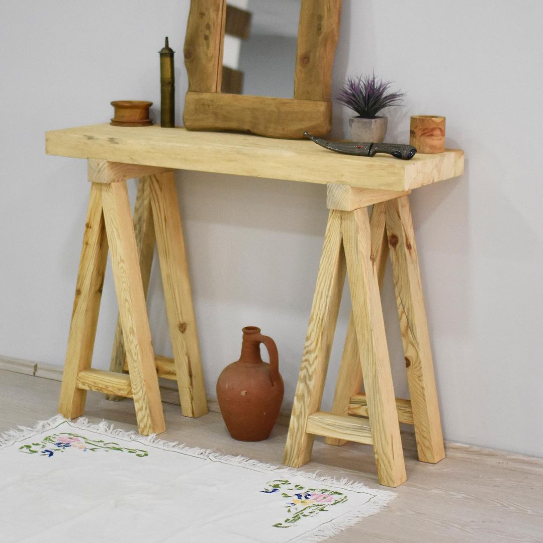 Solid Wood Console Table, Reclaimed Wooden Table, Custom Sofa Entry Entrway Foyer Dresser Table
