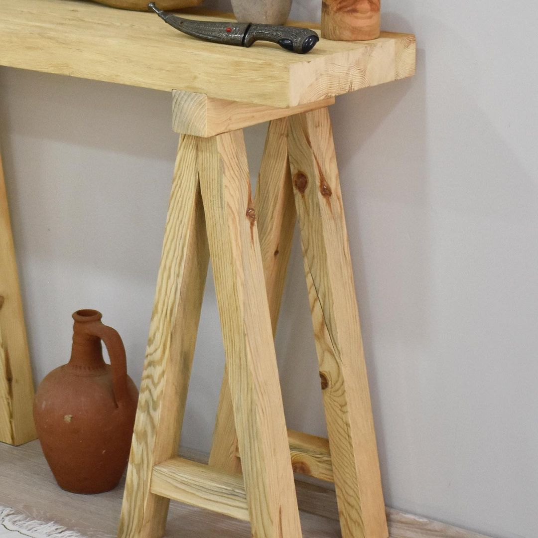Solid Wood Console Table, Reclaimed Wooden Table, Custom Sofa Entry Entrway Foyer Dresser Table