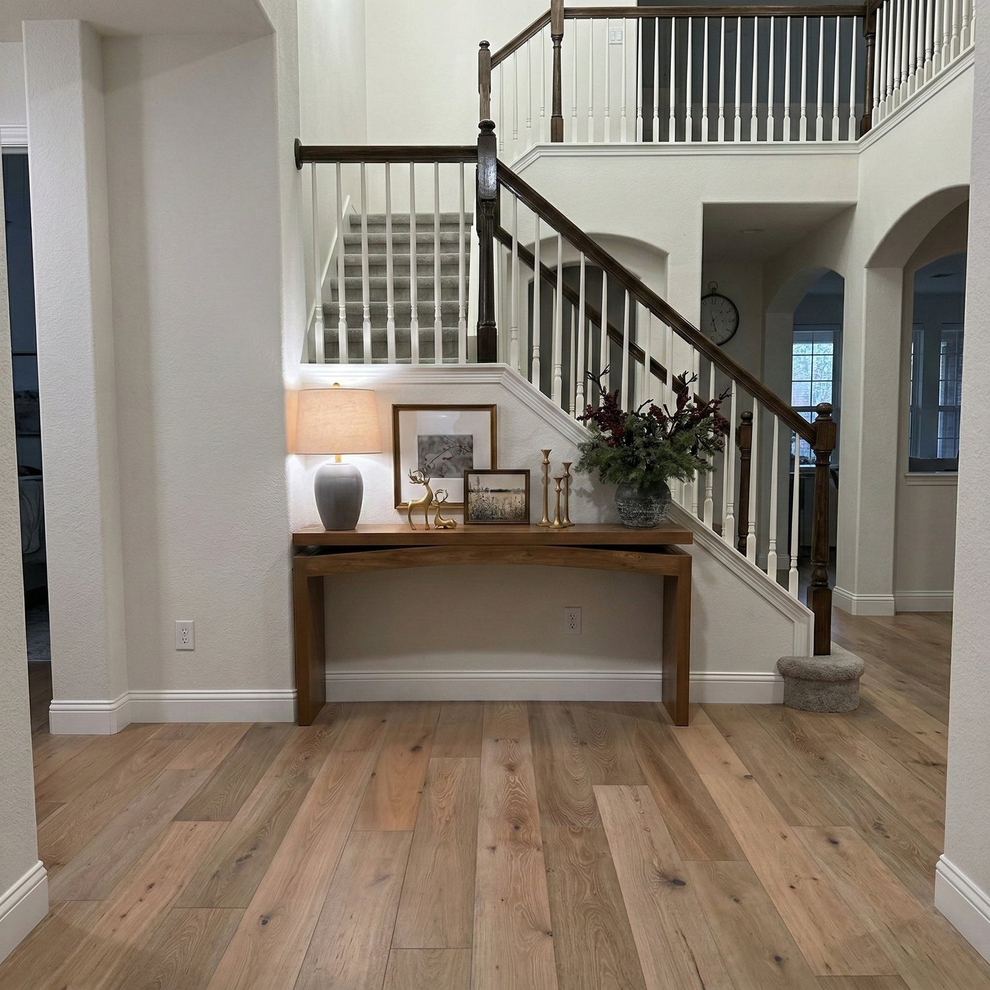Rustic Wooden Console Table, Double Top, Reclaimed Solid Wood, Dresser Console Table