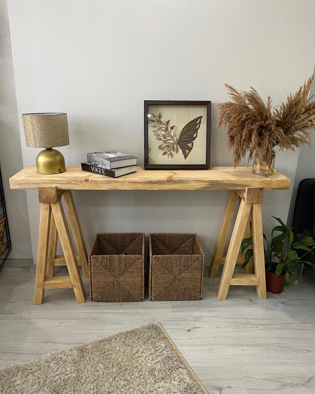 Solid Wood Console Table, Reclaimed Wooden Table, Custom Sofa Entry Entrway Foyer Dresser Table