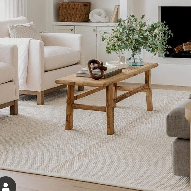 Rectangle Wood Coffee Table, Modern Wooden Coffee Table, Solid Wood Coffee Tables