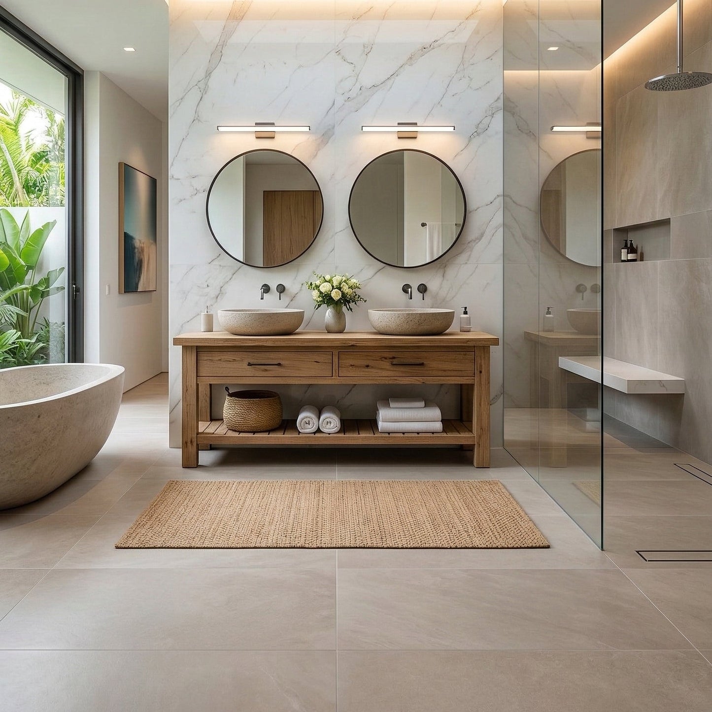 Wood Bathroom Vanity with 2 Drawers, Rustic Solid Wood Bathroom Vanities, Reclaimed Wood Double Single Sink