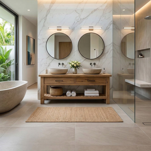 Wood Bathroom Vanity with 2 Drawers, Rustic Solid Wood Bathroom Vanities, Reclaimed Wood Double Single Sink