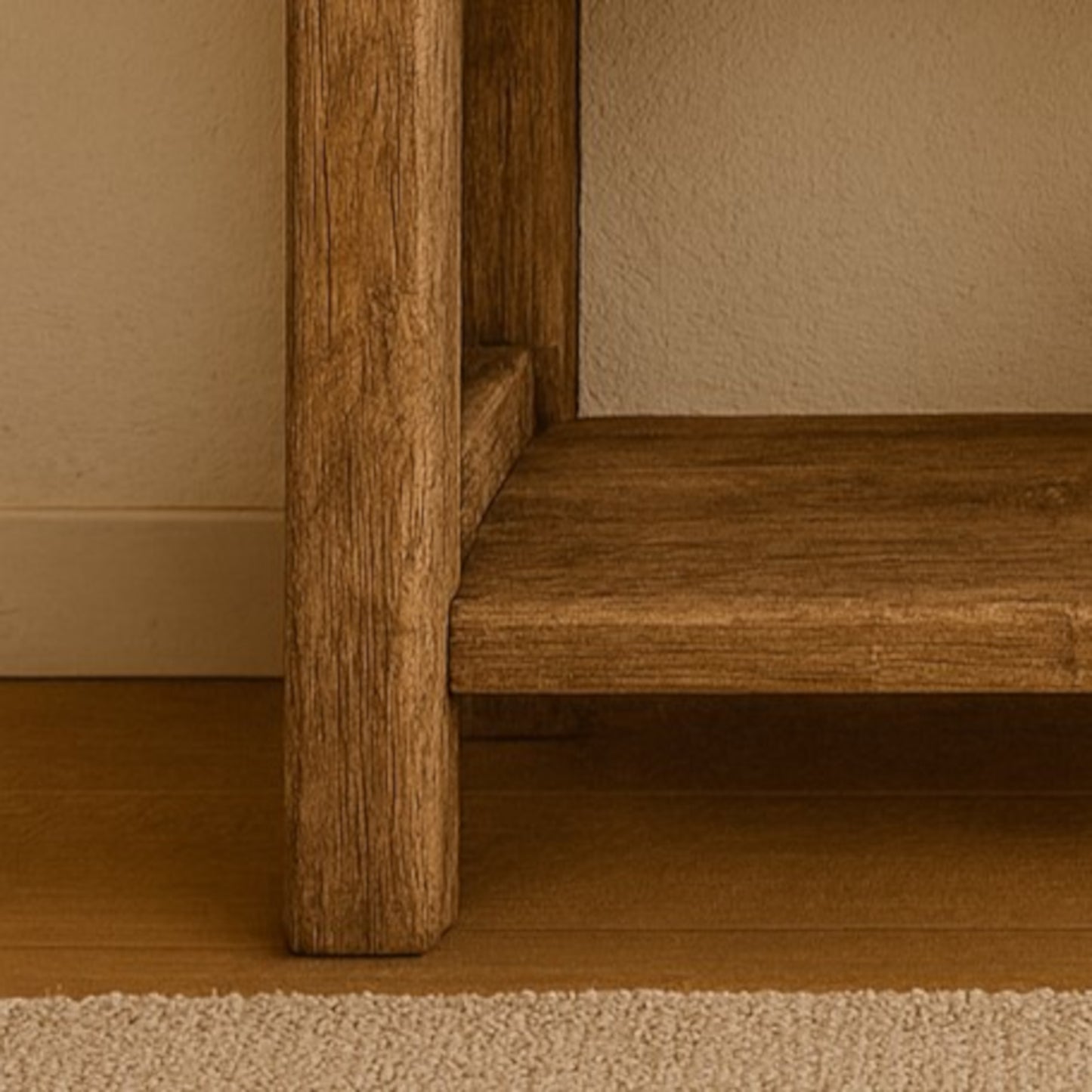 Rustic Wood Console Table With Drawers, Hallway Console Table, Solid Wood
