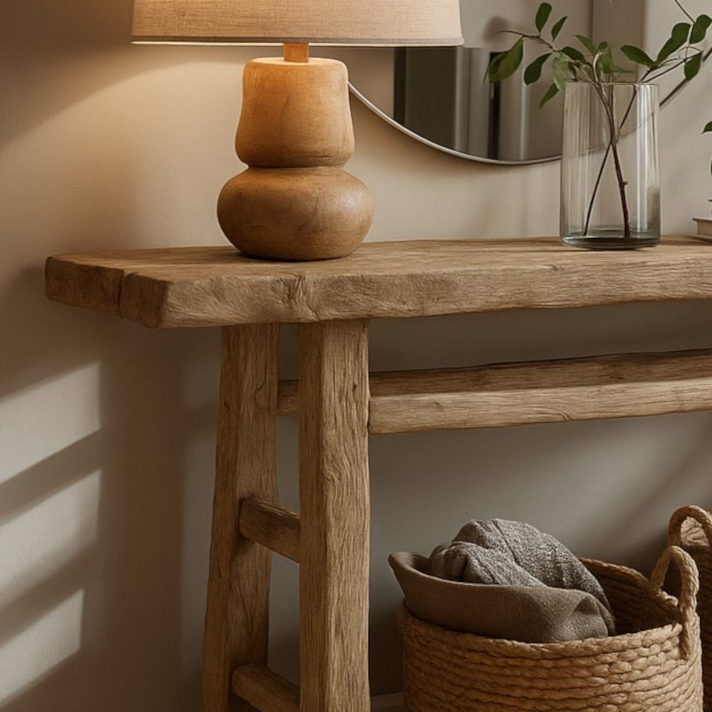 Rustic Console Table Behind Sofa, Hallway Entrway Table, Rustic Custom Reclaimed Wooden Table, Solid Live Edge Luxury End Table, Entry Kitchen Side Table