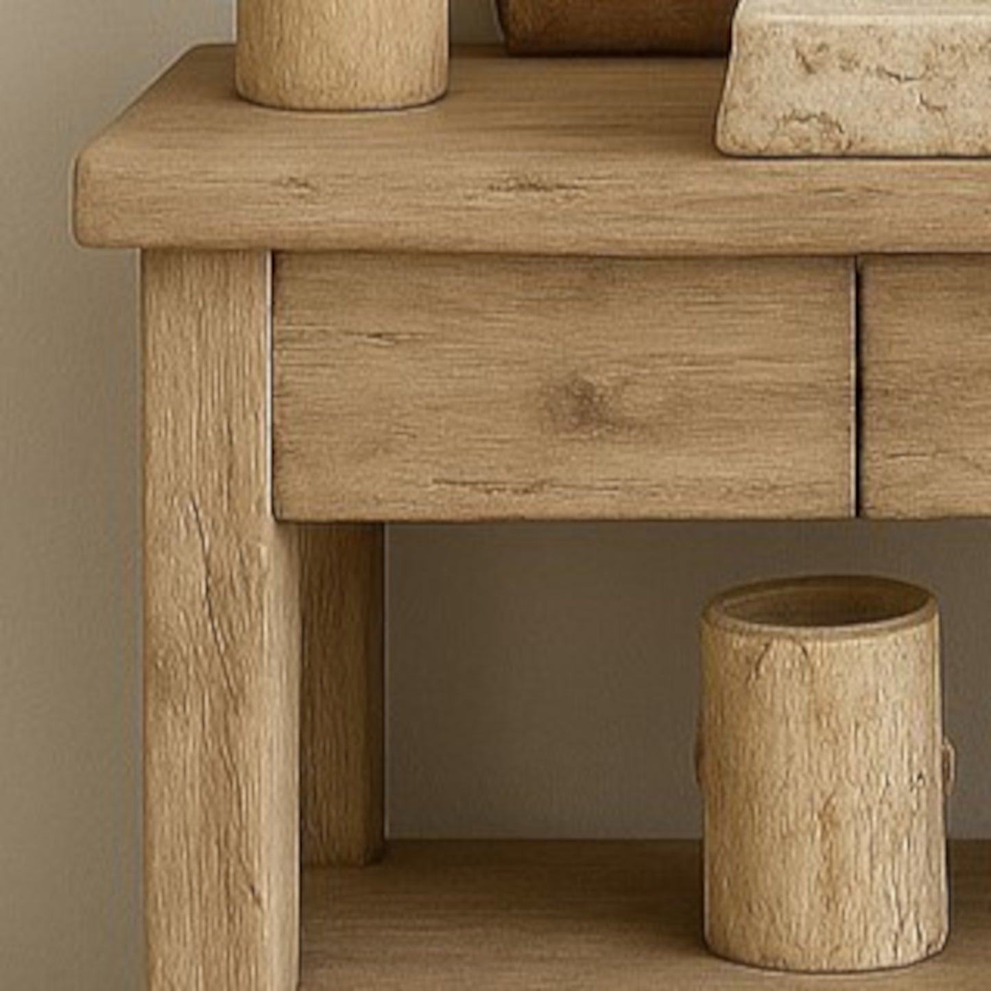 Wood Bathroom Vanity with 3 Drawers, Rustic Solid Wood Bathroom Vanities