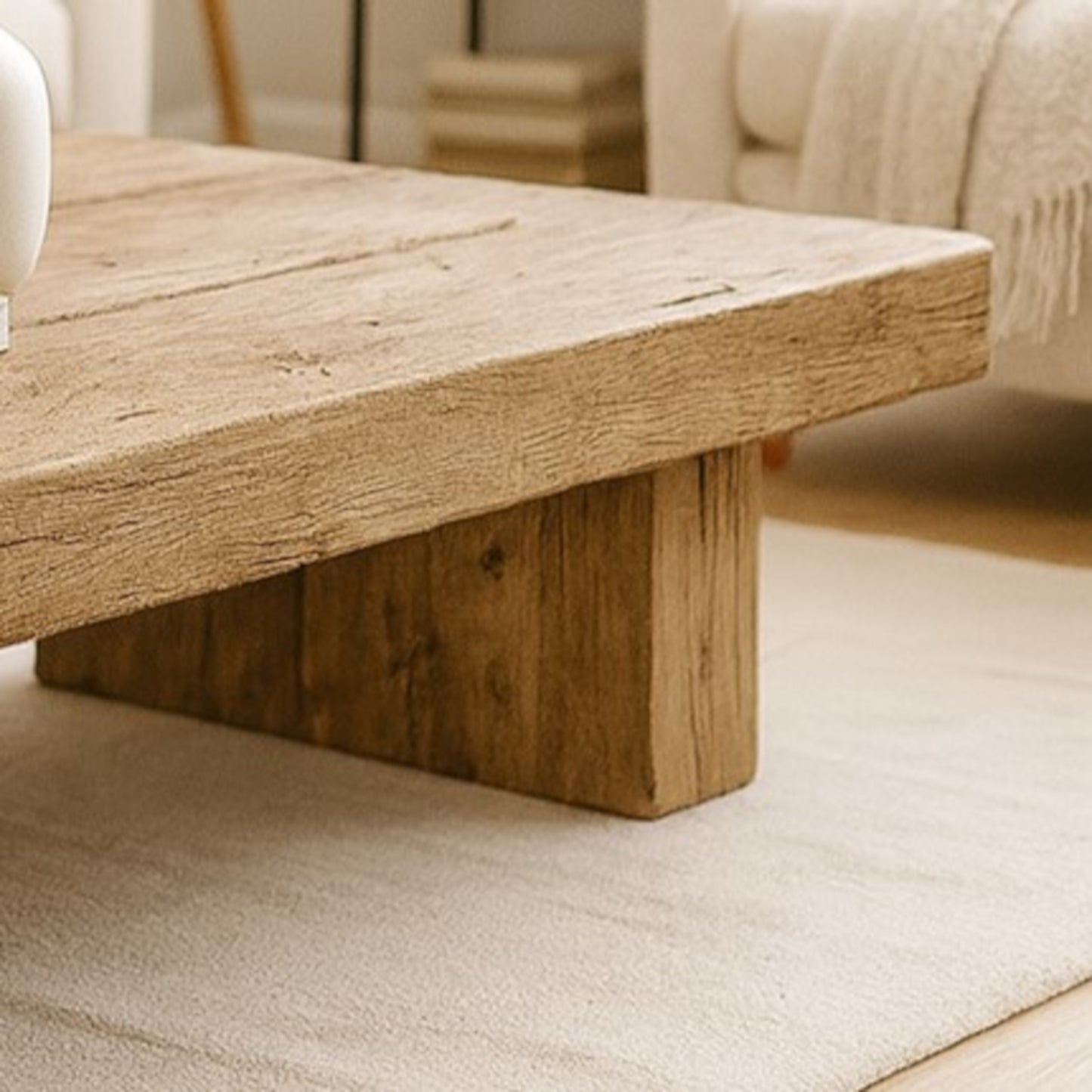 Large Wooden Coffee Table, Reclaimed Wood Coffee Table, Rustic Wood Coffee Table