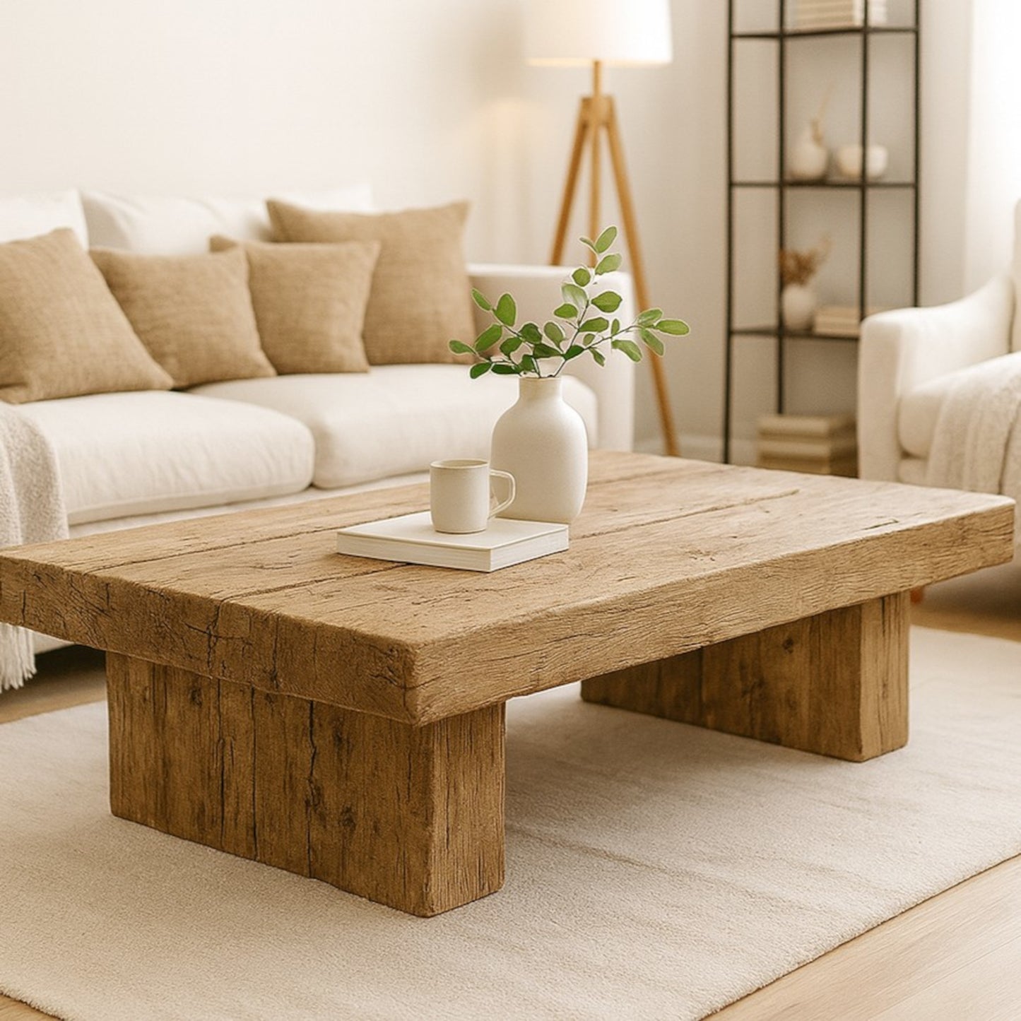 Large Wooden Coffee Table, Reclaimed Wood Coffee Table, Rustic Wood Coffee Table